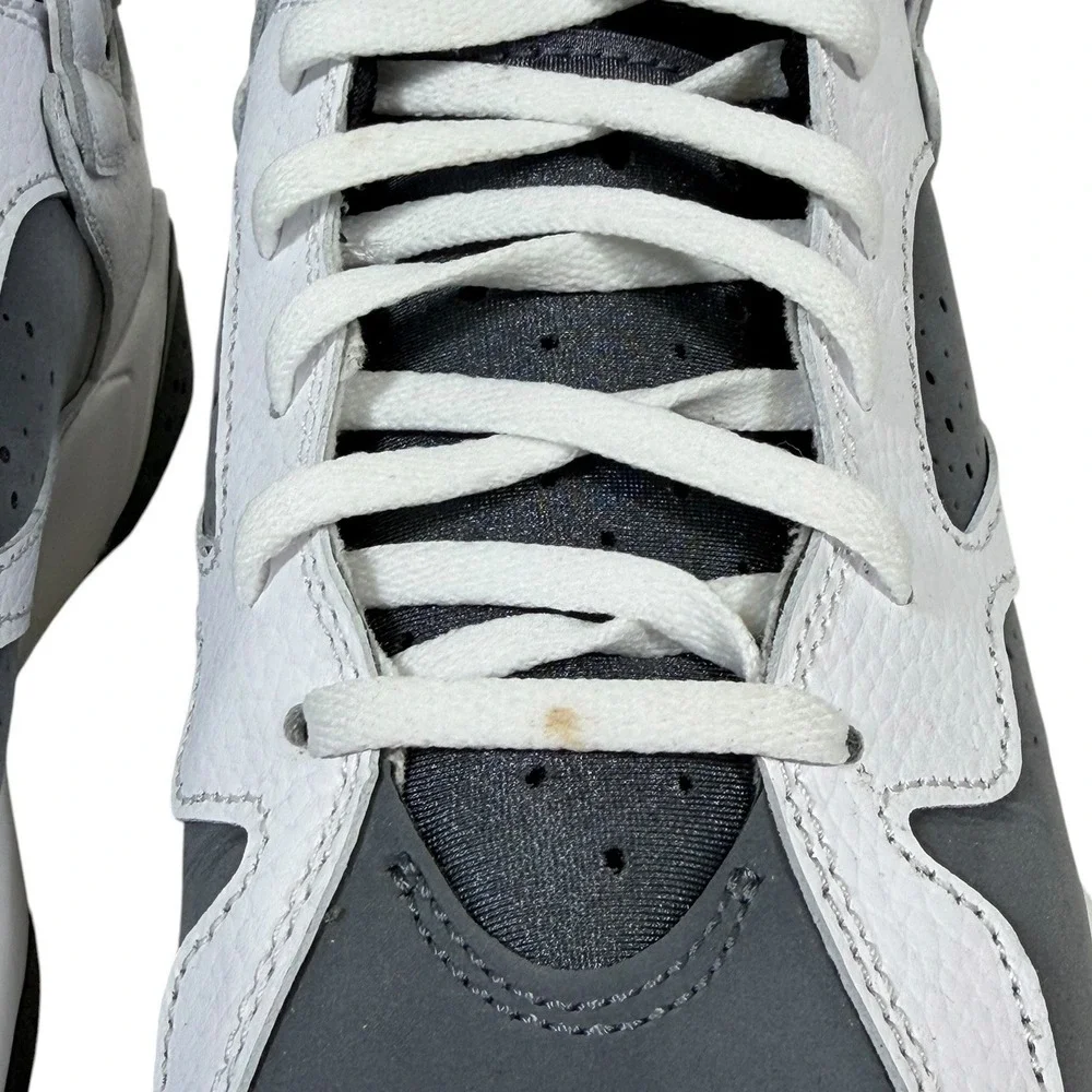 Air Jordan 7 Retro BG Flint 2021 White Varsity Purple Grey 7Y Men's 7 DJ2777-100